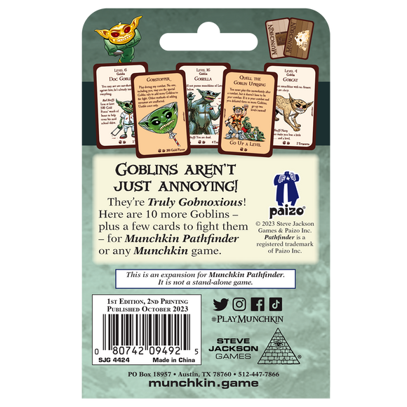 Munchkin Pathfinder: Truly Gobnoxious - Just $8.95! Shop now at Retro Gaming of Denver