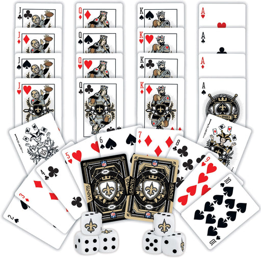 New Orleans Saints - 2-Pack Playing Cards & Dice Set - Just $19.99! Shop now at Retro Gaming of Denver