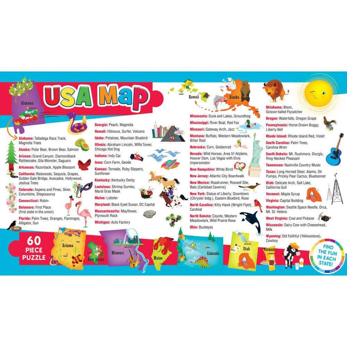 Explorers - USA Map 60 Piece Kids Jigsaw Puzzle - for just $9.99! 