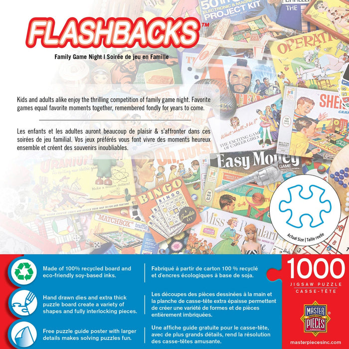 Flashbacks - Family Game Night 1000 Piece Jigsaw Puzzle - for just $16.99! 
