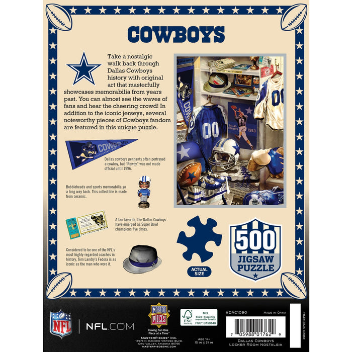 Dallas Cowboys - Locker Room 500 Piece Jigsaw Puzzle - Just $16.99! Shop now at Retro Gaming of Denver