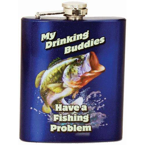 My Drinking Buddies Have a Fishing Problem 7oz. Hip Flask - Just $12.55! Shop now at Retro Gaming of Denver