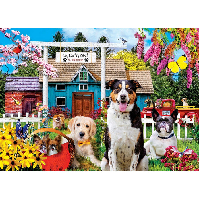 Wild & Whimsical - Dog's Country Restort 1000 Piece Jigsaw Puzzle - for just $9.99! 