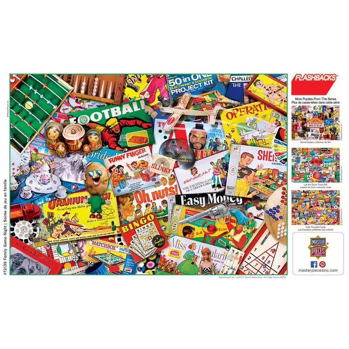 Flashbacks - Family Game Night 1000 Piece Jigsaw Puzzle - for just $16.99! 