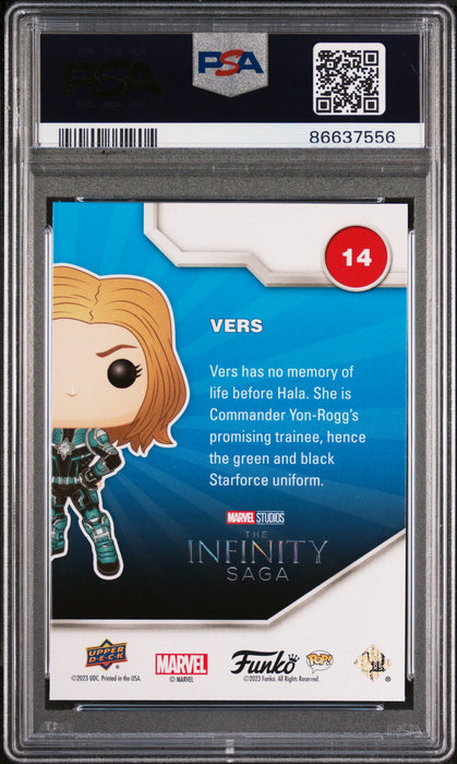 2023 UPPER DECK FUNKO POP MARVEL  VERS PLATINUM #14  PSA 10 - for just $54! 