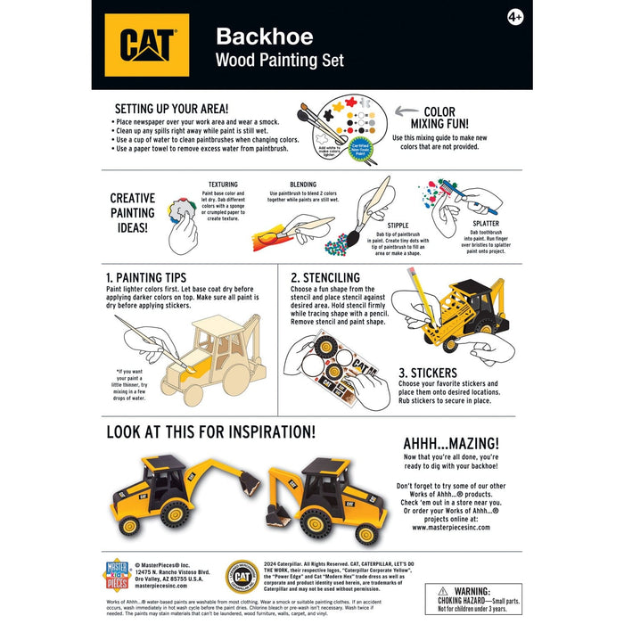 CAT - Caterpillar Backhoe Wood Craft & Paint Kit - for just $19.99! 