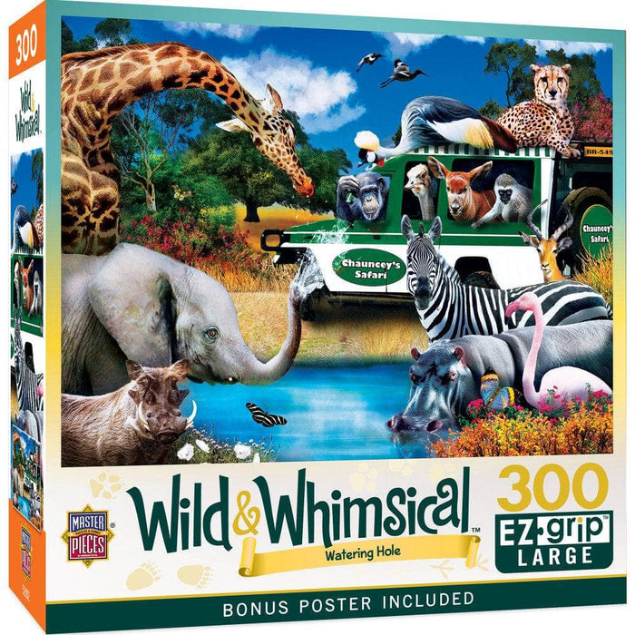 Wild & Whimsical - Watering Hole 300 Piece EZ Grip Jigsaw Puzzle - for just $14.99! 