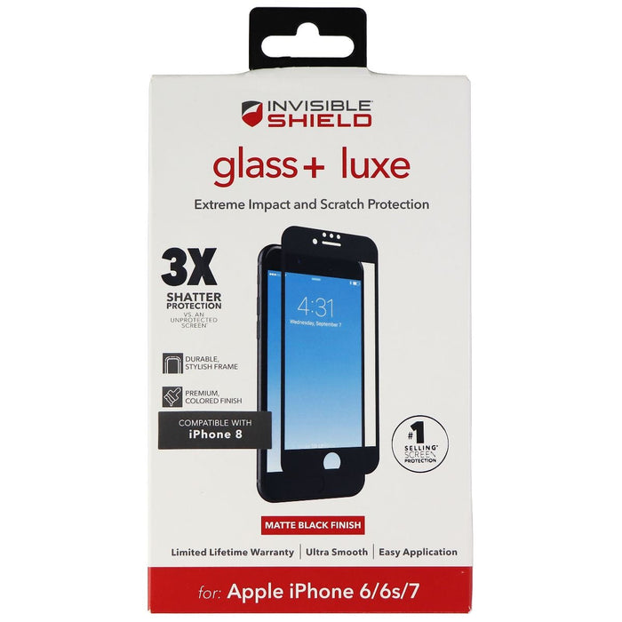 ZAGG InvisibleShield (Glass+ Luxe) Screen Protector for iPhone 7/ 6s/ 6 - Black - Just $9.99! Shop now at Retro Gaming of Denver