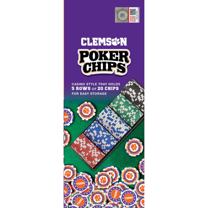 Clemson Tigers 100 Piece Poker Chips - for just $29.99! 