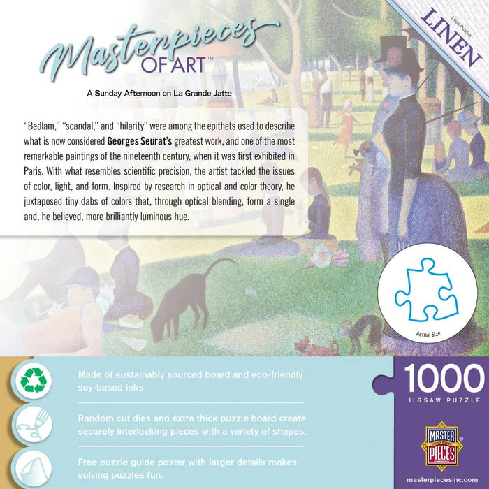 MasterPieces of Art - A Sunday on La Grande Jatte 1000 Piece Jigsaw Puzzle - for just $16.99! 