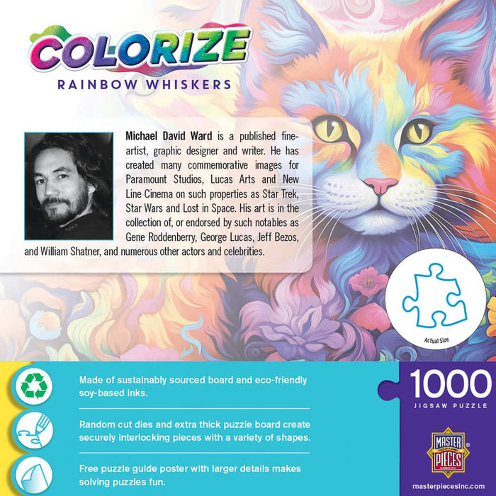 Colorize - Rainbow Whiskers 1000 Piece Jigsaw Puzzle - for just $16.99! 