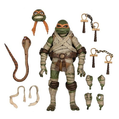 NECA  Universal Monsters X TMNT Michelangelo as The Mummy Ultimate 7-In Action Figure - Just $35.99! Shop now at Retro Gaming of Denver