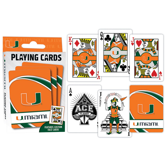 Miami Hurricanes Playing Cards - 54 Card Deck - Just $6.99! Shop now at Retro Gaming of Denver