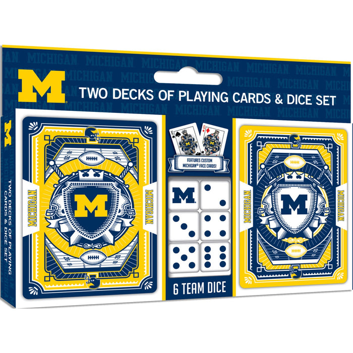 Michigan Wolverines - 2-Pack Playing Cards & Dice Set - Just $19.99! Shop now at Retro Gaming of Denver