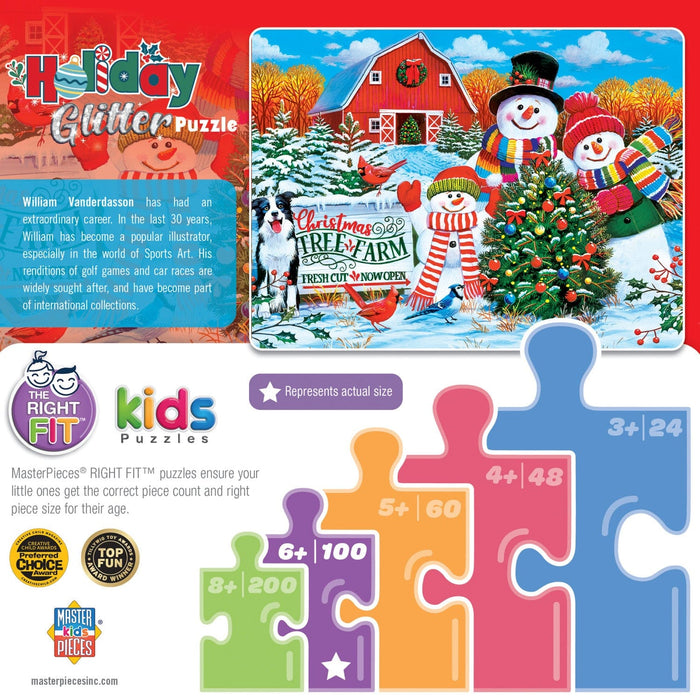 Holiday Glitter - On the Tree Farm 100 Piece Jigsaw Puzzle - for just $12.99! 