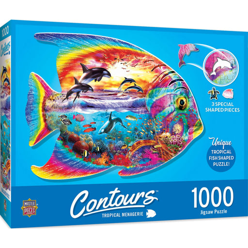 Contours - Tropical Menagerie 1000 Piece Shaped Jigsaw Puzzle - Just $16.99! Shop now at Retro Gaming of Denver