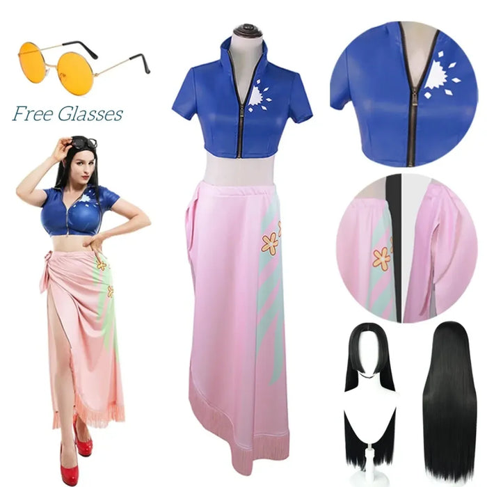 Nico Robin Cosplay Costume – One Piece Top and Skirt Outfit - for just $46.95! 