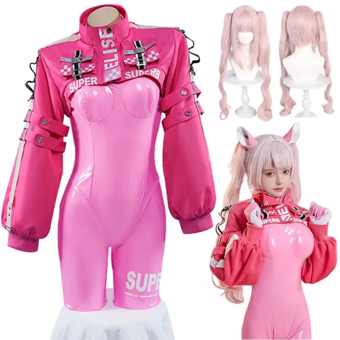 Nikki Alice Cosplay Costume – Pink Bodysuit, Jacket, Wig & Ears Set - for just $61.95! 