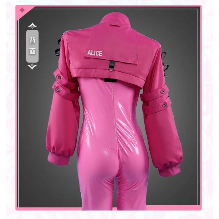 Nikki Alice Cosplay Costume – Pink Bodysuit, Jacket, Wig & Ears Set - for just $61.95! 