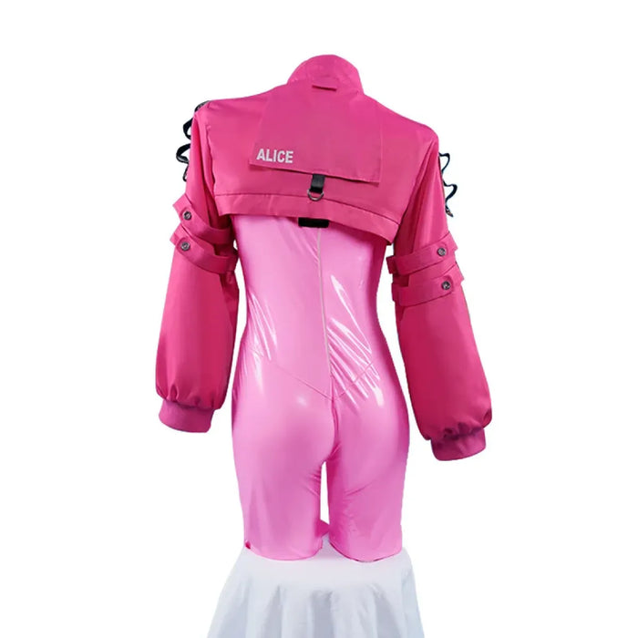 Nikki Alice Cosplay Costume – Pink Bodysuit, Jacket, Wig & Ears Set - for just $61.95! 