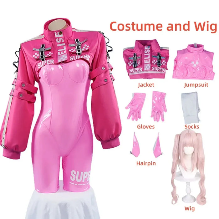Nikki Alice Cosplay Costume – Pink Bodysuit, Jacket, Wig & Ears Set - for just $61.95! 