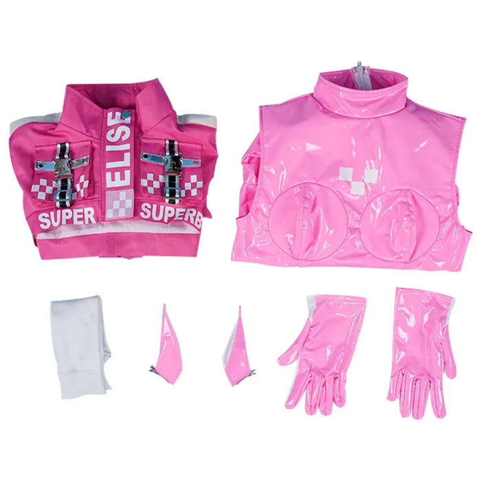 Nikki Alice Cosplay Costume – Pink Bodysuit, Jacket, Wig & Ears Set - for just $61.95! 