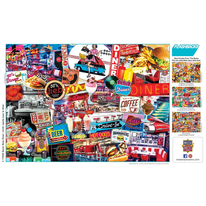 Flashbacks - Quick Stop Diner 1000 Piece Jigsaw Puzzle - for just $16.99! 