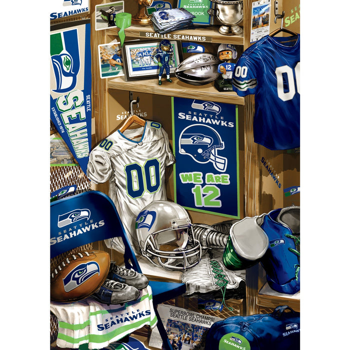 Seattle Seahawks - Locker Room 500 Piece Jigsaw Puzzle - Just $16.99! Shop now at Retro Gaming of Denver