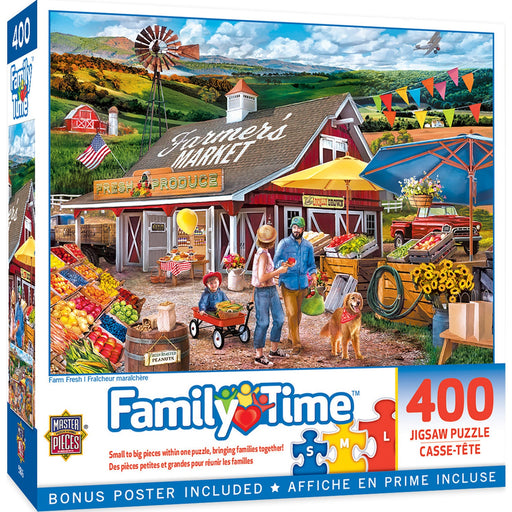 Family Time - Farm Fresh 400 Piece Jigsaw Puzzle - Just $14.99! Shop now at Retro Gaming of Denver