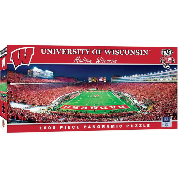 Wisconsin Badgers - 1000 Piece Panoramic Jigsaw Puzzle - End View - for just $19.99! 