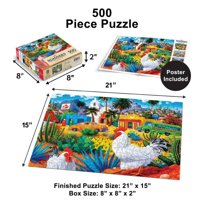 Roadsides of the Southwest - Gallos Blancos 500 Piece Jigsaw Puzzle - for just $14.99! 