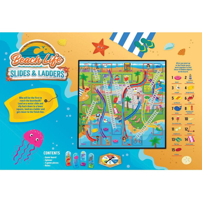 Beach Life - Slides & Ladders Board Game - for just $16.99! 