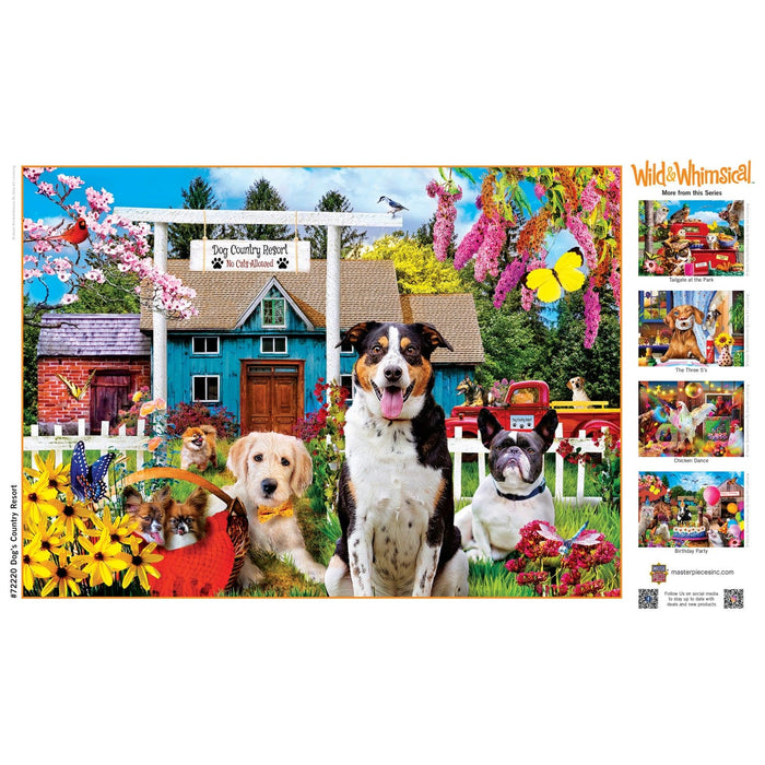 Wild & Whimsical - Dog's Country Restort 1000 Piece Jigsaw Puzzle - for just $9.99! 