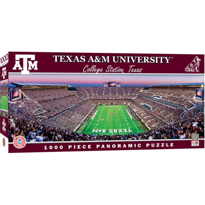 Texas A&M Aggies - 1000 Piece Panoramic Jigsaw Puzzle - End View - for just $19.99! 