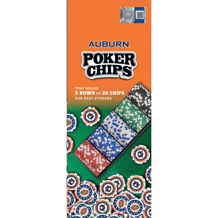 Auburn Tigers 100 Piece Poker Chips - Just $29.99! Shop now at Retro Gaming of Denver