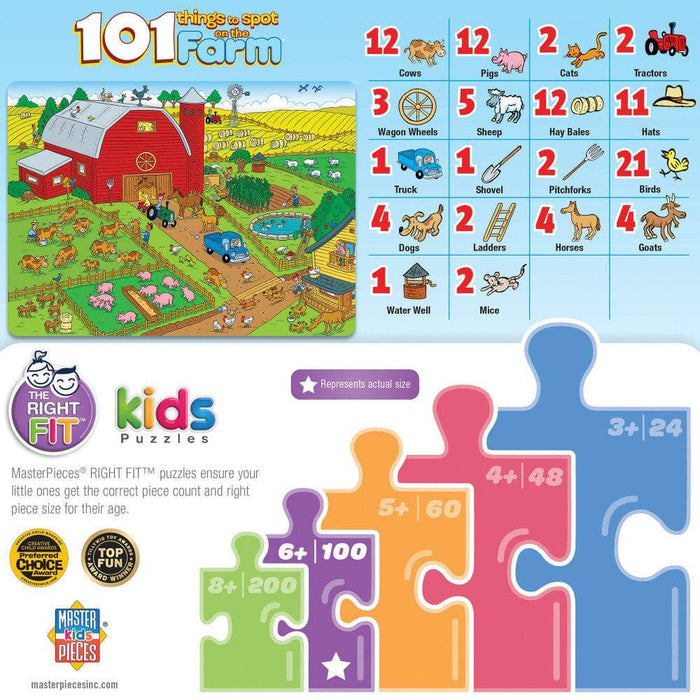101 Things to Spot on a Farm - 101 Piece Jigsaw Puzzle - for just $12.99! 