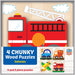 Vehicles Chunky Wood Puzzles - Kids 4-Pack - for just $16.99! 
