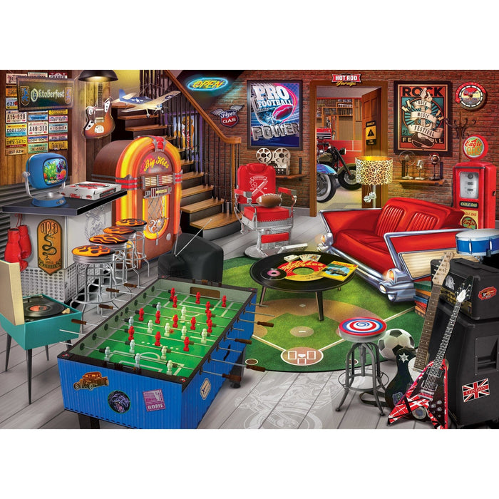 Man Cave - Basement Bliss 1000 Piece Jigsaw Puzzle - for just $16.99! 