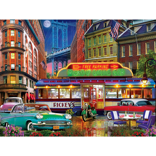 Drive-Ins, Diners & Dives - Rickey's Diner Car 550 Piece Jigsaw Puzzle - Just $14.99! Shop now at Retro Gaming of Denver