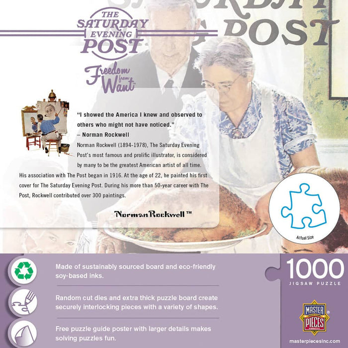 Saturday Evening Post - Freedom from Want 1000 Piece Jigsaw Puzzle - for just $16.99! 