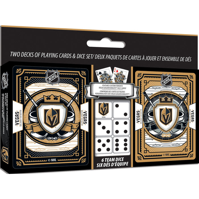 Las Vegas Golden Knights - 2-Pack Playing Cards & Dice Set - Just $19.99! Shop now at Retro Gaming of Denver