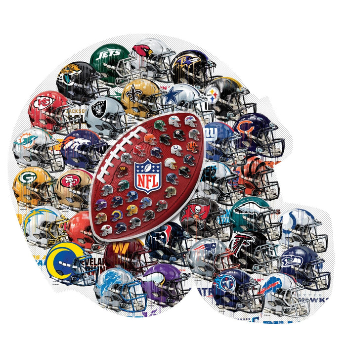 NFL - Helmet Drip Art 500 Piece Shaped Jigsaw Puzzle - for just $16.99! 