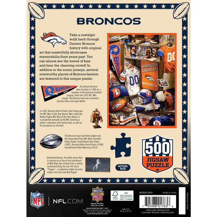 Denver Broncos - Locker Room 500 Piece Jigsaw Puzzle - for just $16.99! 