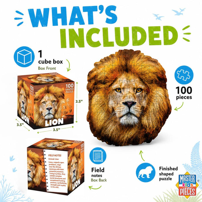 Lion 100 Piece Shaped Jigsaw Puzzle - for just $7.99! 