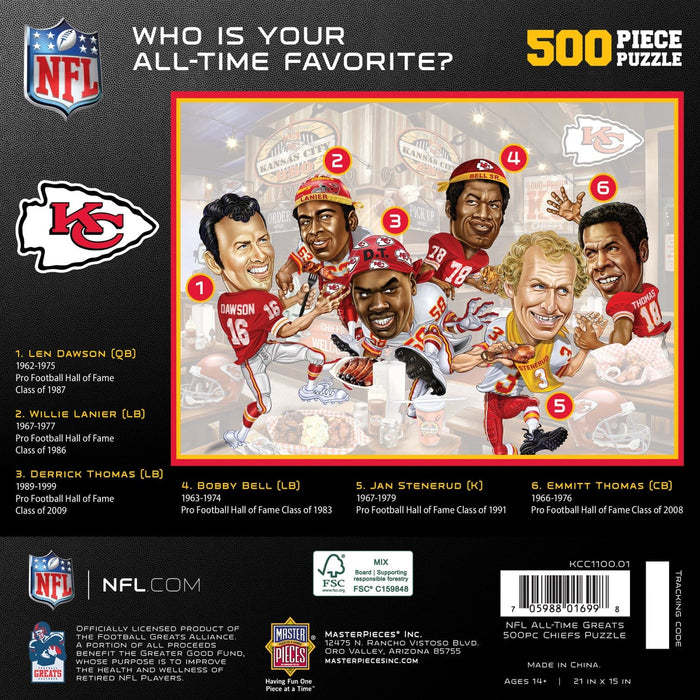Kansas City Chiefs - All-Time Greats 500 Piece Jigsaw Puzzle - for just $19.99! 