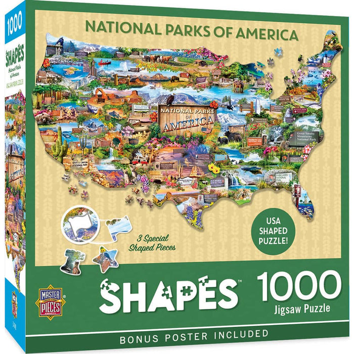 National Parks of America 1000 Piece Shaped Jigsaw Puzzle - for just $16.99! 