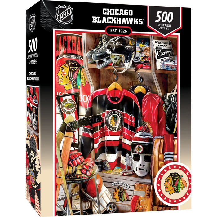Chicago Blackhawks - Locker Room 500 Piece Jigsaw Puzzle - for just $16.99! 