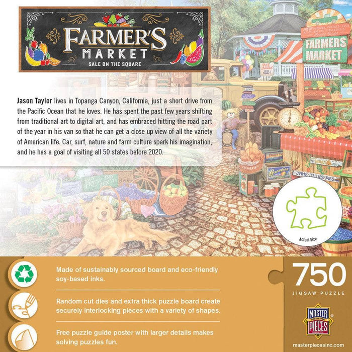 Farmer's Market - Sale on the Square 750 Piece Jigsaw Puzzle - for just $9.99! 