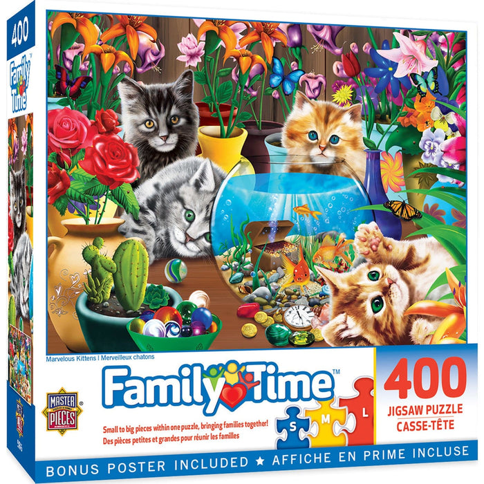 Family Time - Marvelous Kittens 400 Piece Jigsaw Puzzle - for just $7.99! 