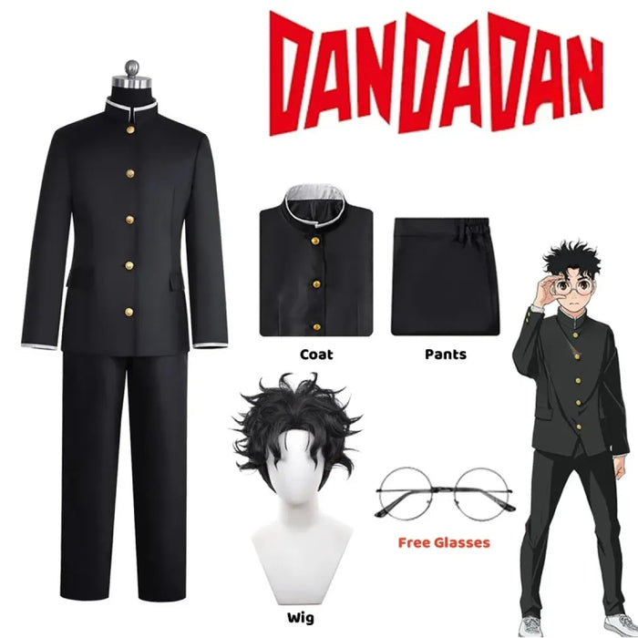 Ken Takakura Cosplay Costume – Dandadan School Uniform with Glasses - for just $40.95! 